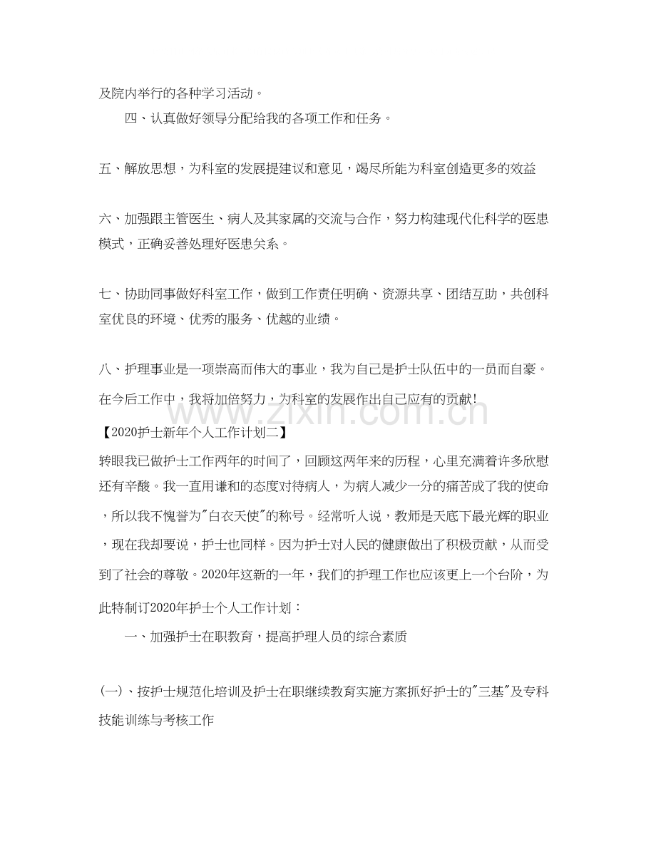 护士新年个人工作计划.docx_第2页