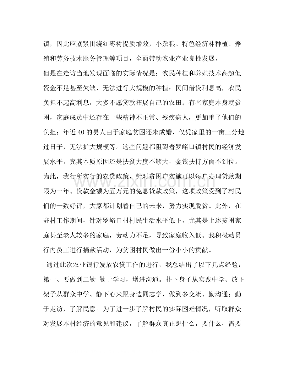 关于县发放农贷的驻村工作总结_驻村工作总结.docx_第2页