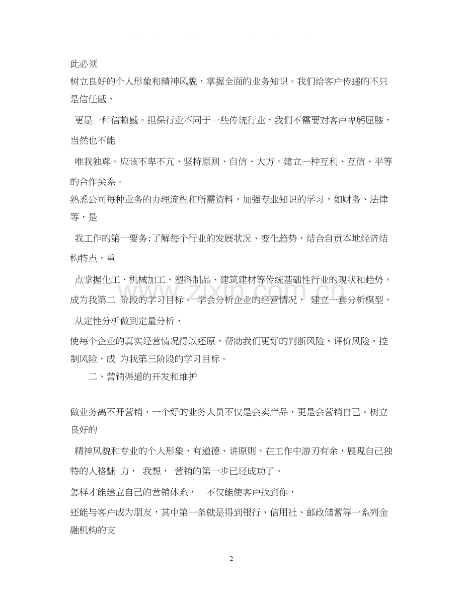 金融公司业务员工作计划.docx_第2页