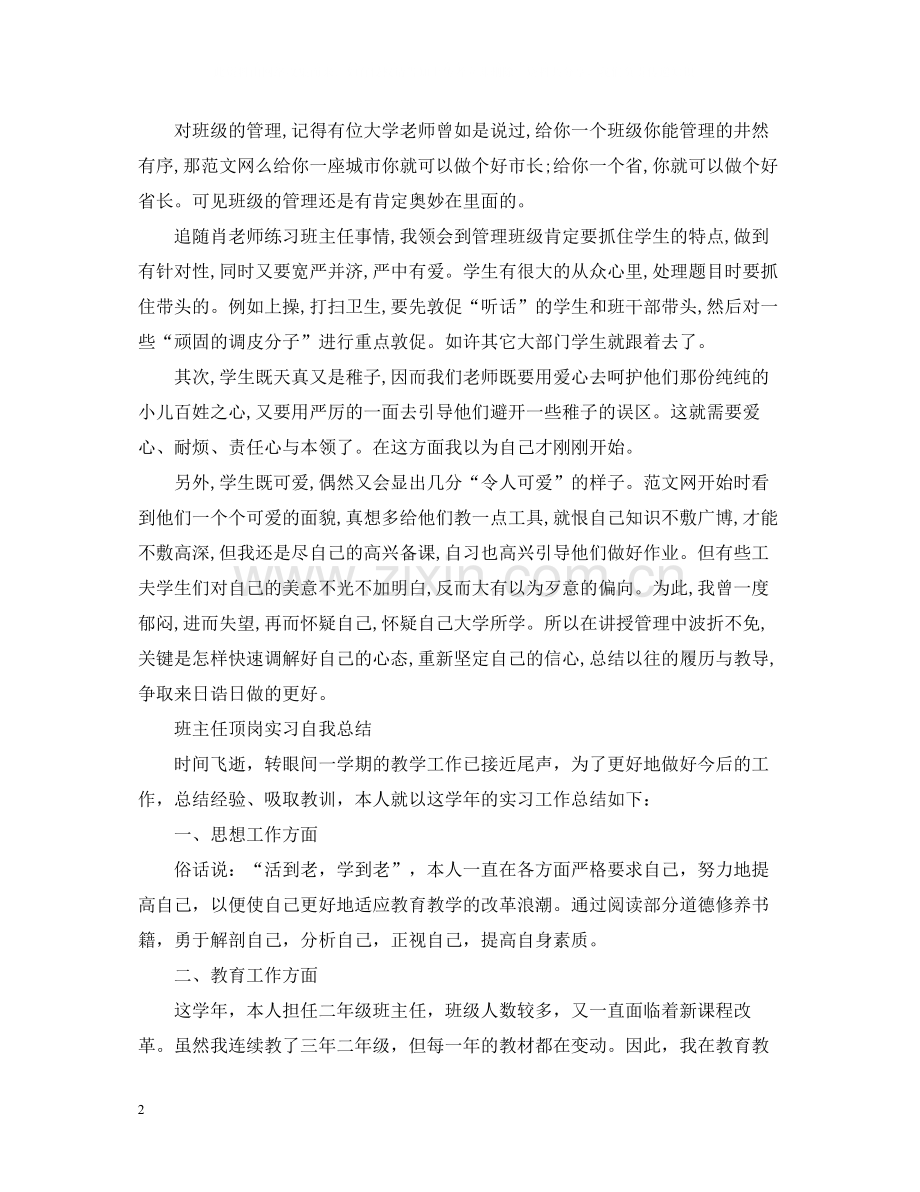 班主任顶岗实习自我总结范文.docx_第2页