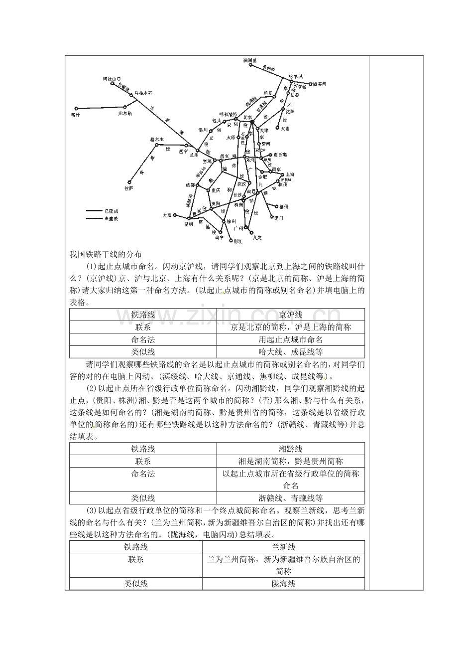 八年级地理上册 4.1 交通运输教案2 （新版）新人教版-（新版）新人教版初中八年级上册地理教案.doc_第3页