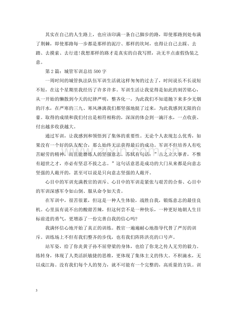 城管军训总结500字.docx_第3页