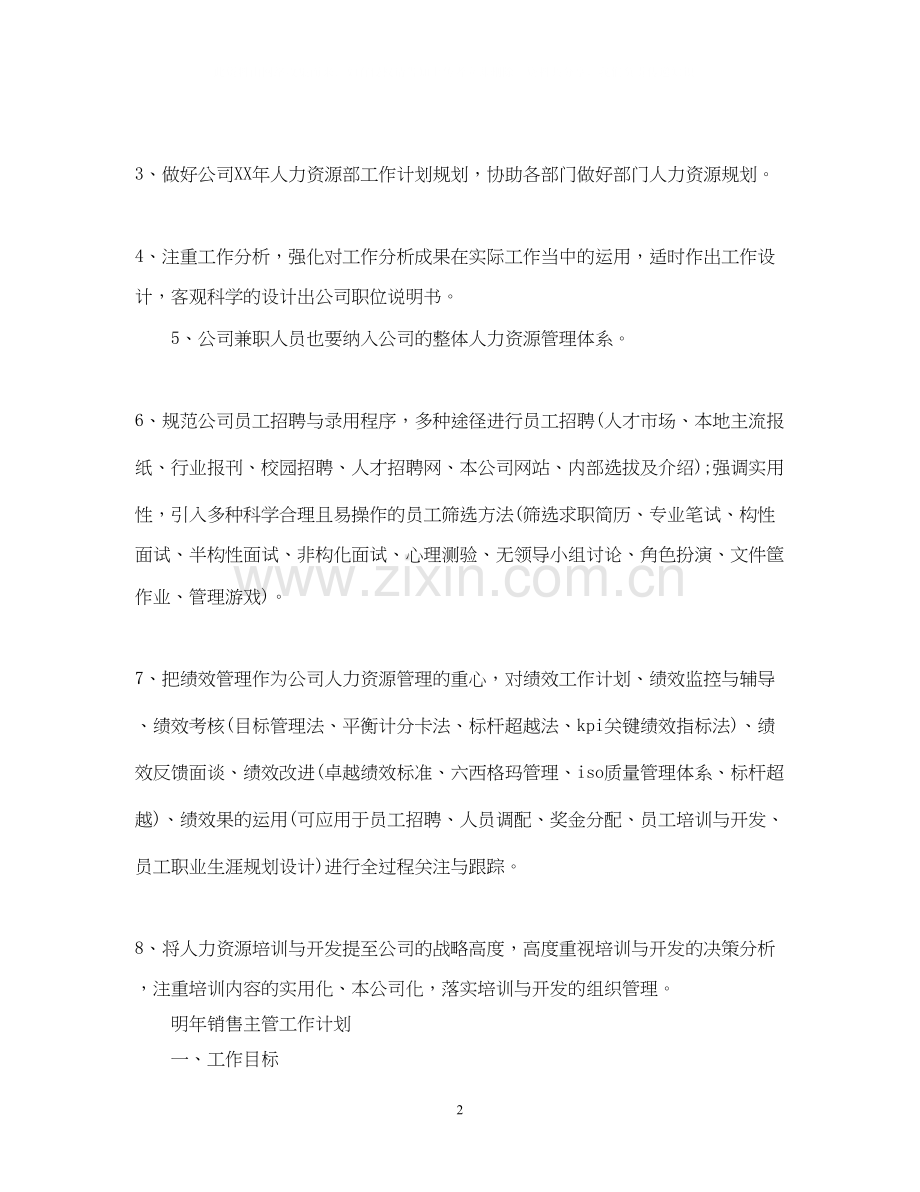 明年销售主管工作计划.docx_第2页