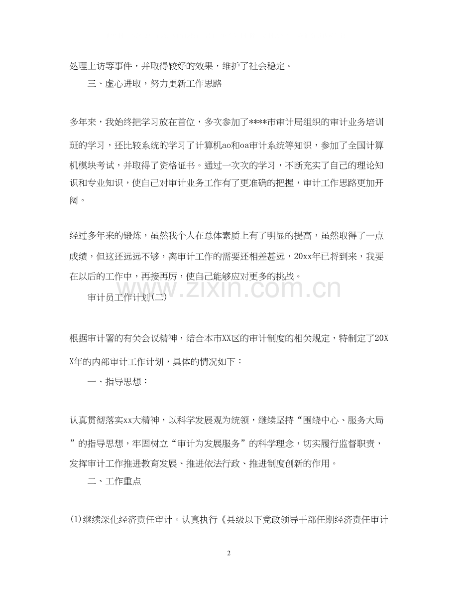 审计员的工作计划5篇.docx_第2页