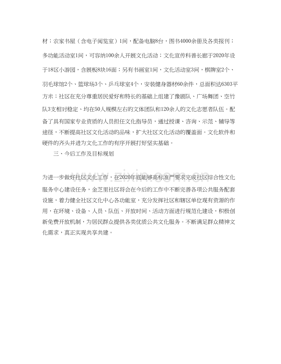 社区综合文化服务中心工作计划表格.docx_第2页