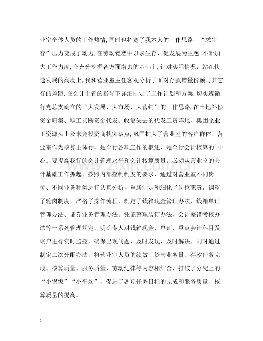 银行会计人员个人工作总结.docx_第2页