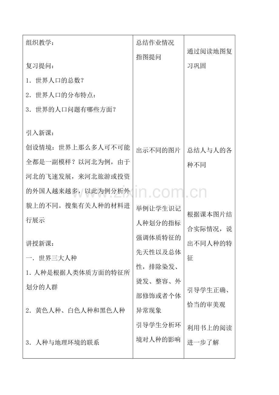 新人教版七年级地理上册人口与人种.doc_第2页