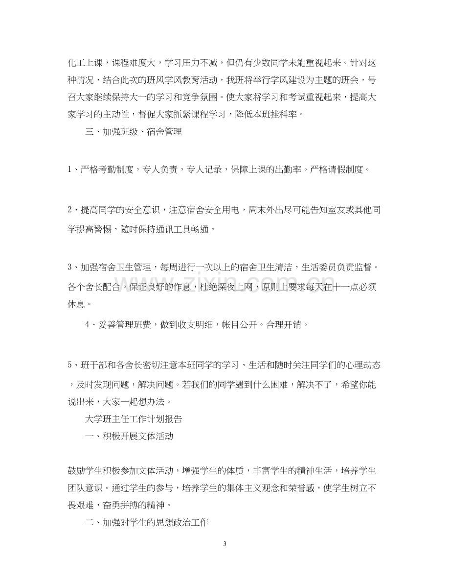 大学班主任工作计划报告.docx_第3页