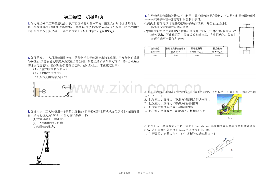 初三物理机械及功.doc_第1页