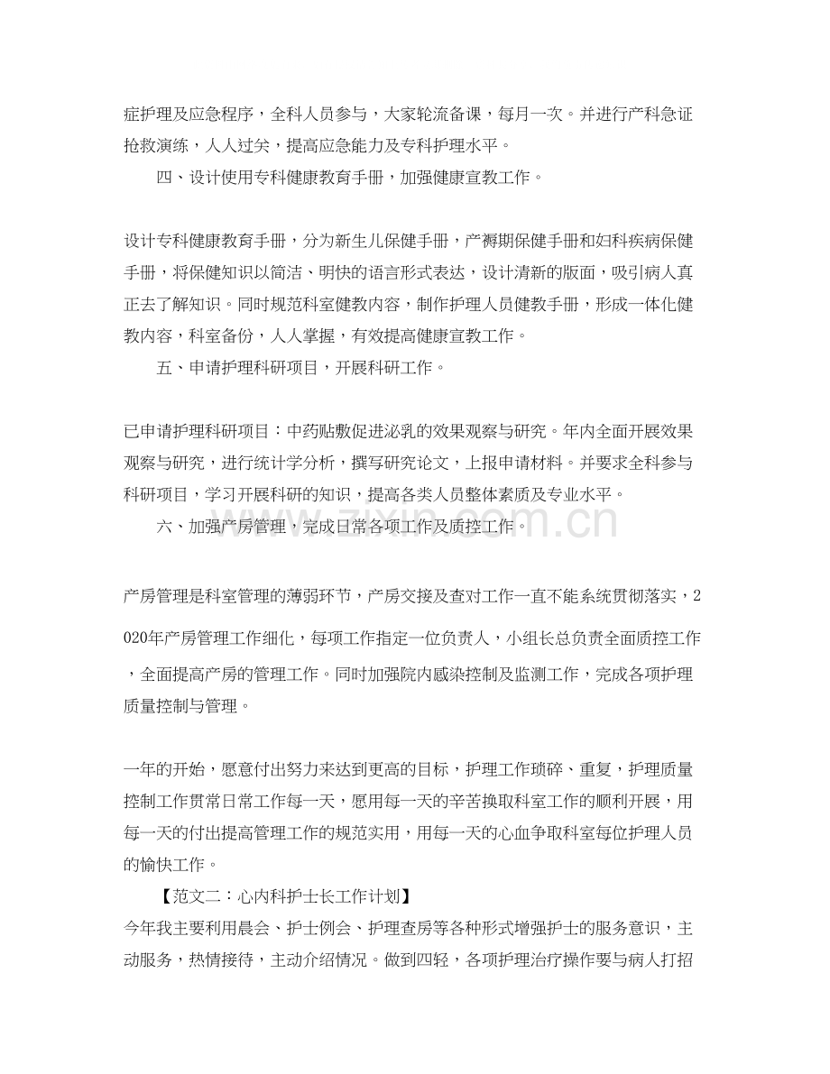 关于护士长工作计划范文.docx_第2页