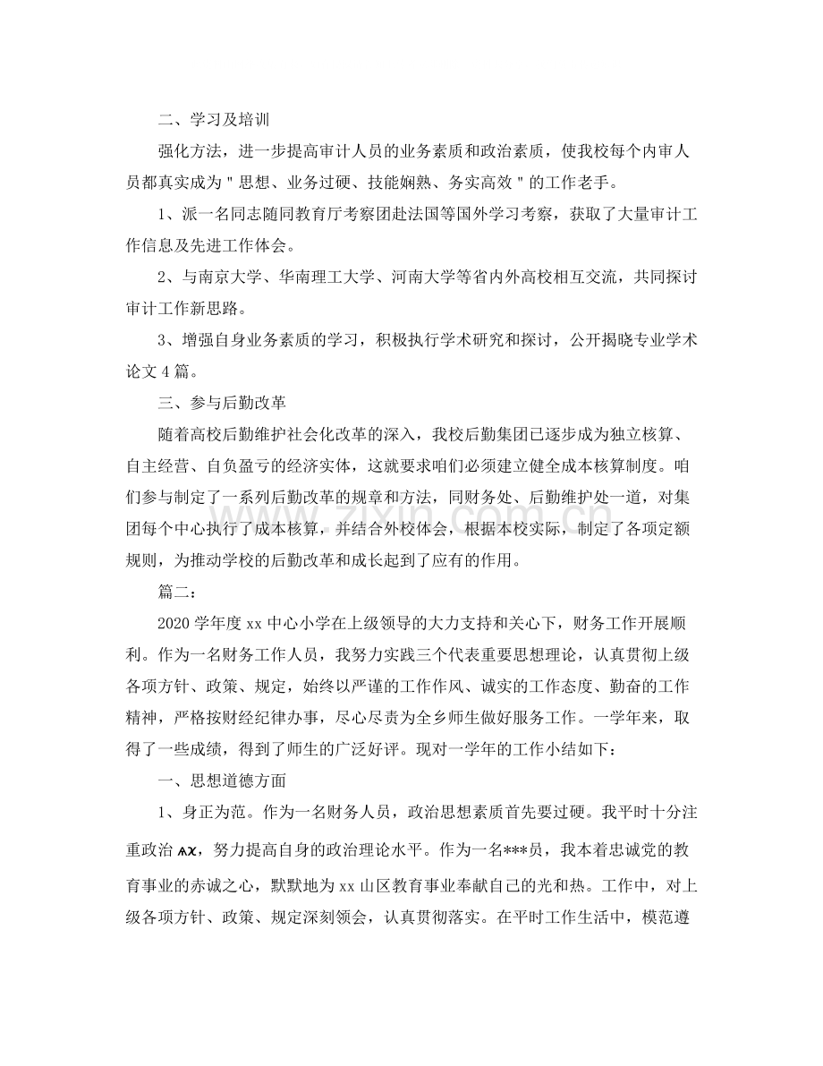 高校审计部个人工作总结.docx_第2页