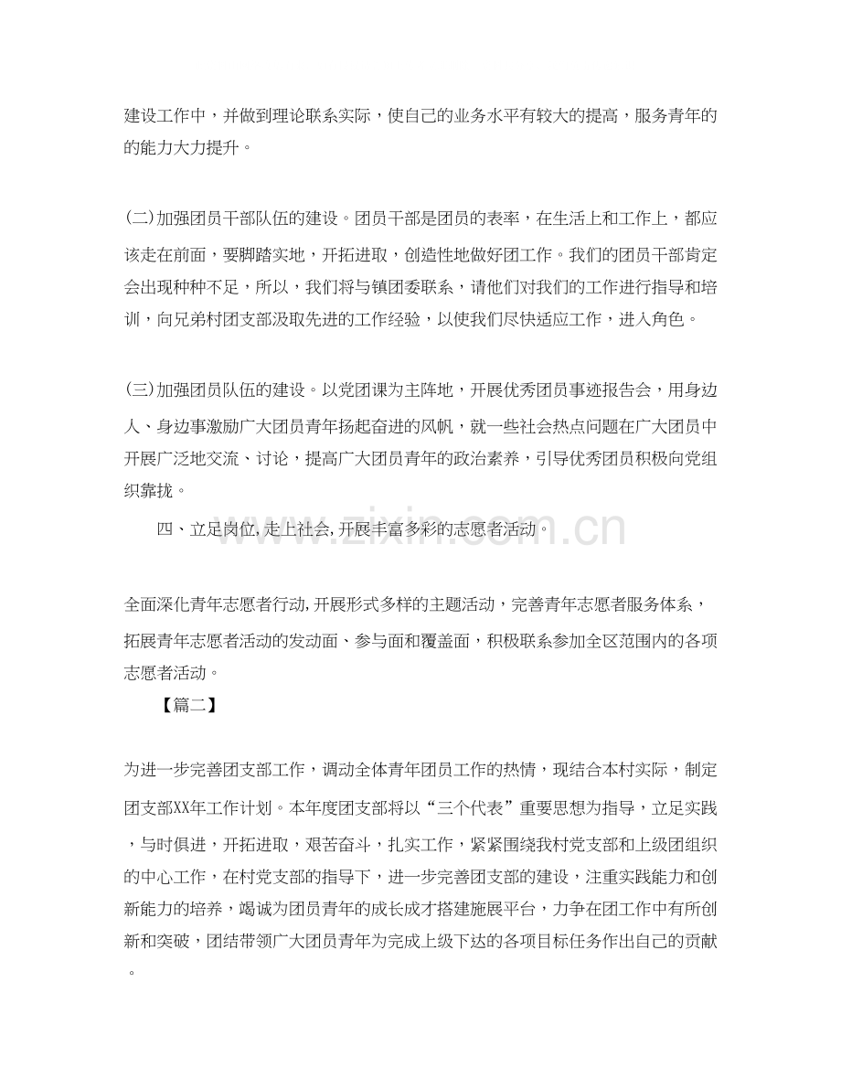 农村团支书年工作计划.docx_第2页