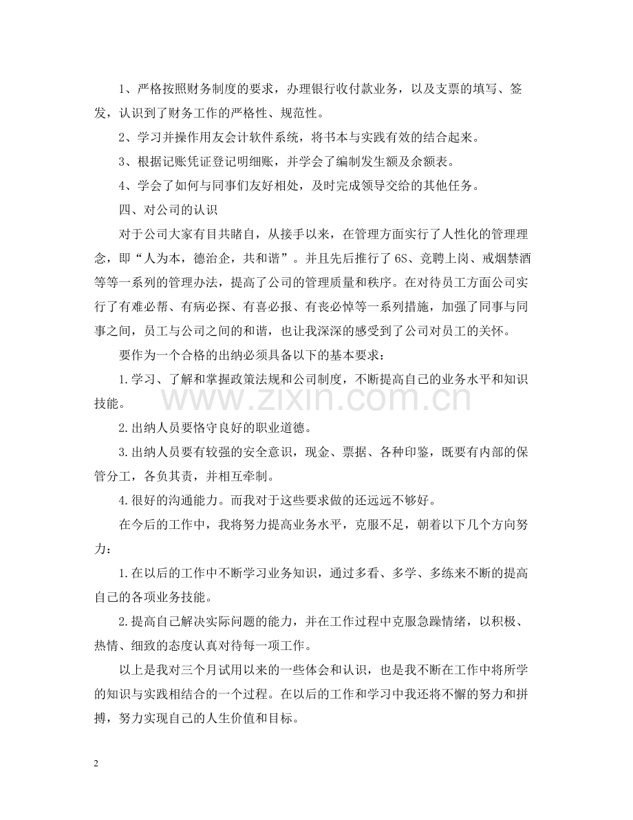 出纳试用期工作总结范文2.docx_第2页