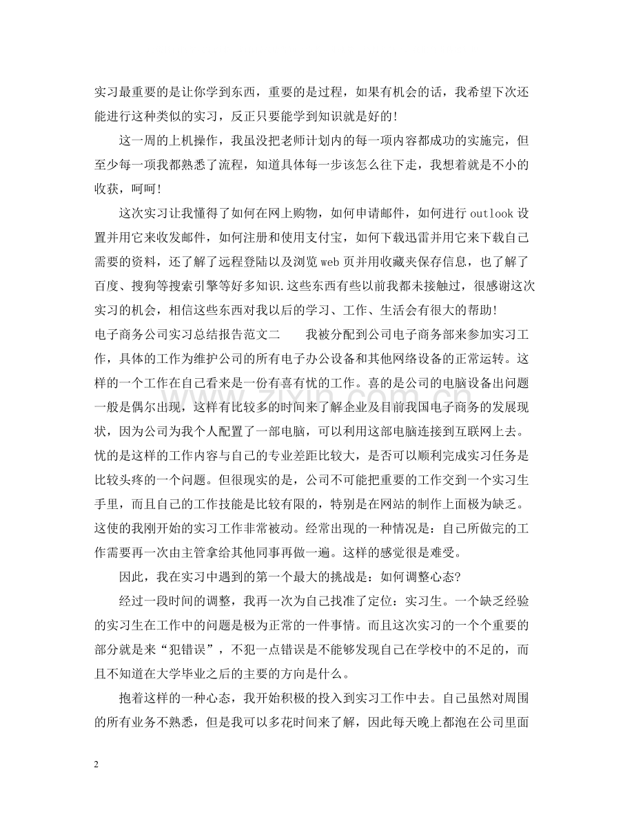 电子商务公司实习总结报告.docx_第2页