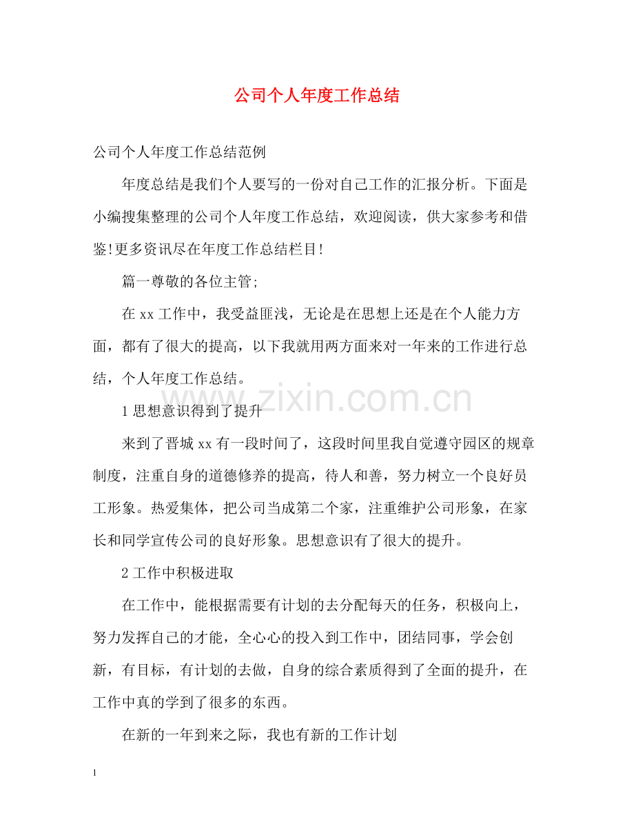 公司个人年度工作总结2.docx_第1页