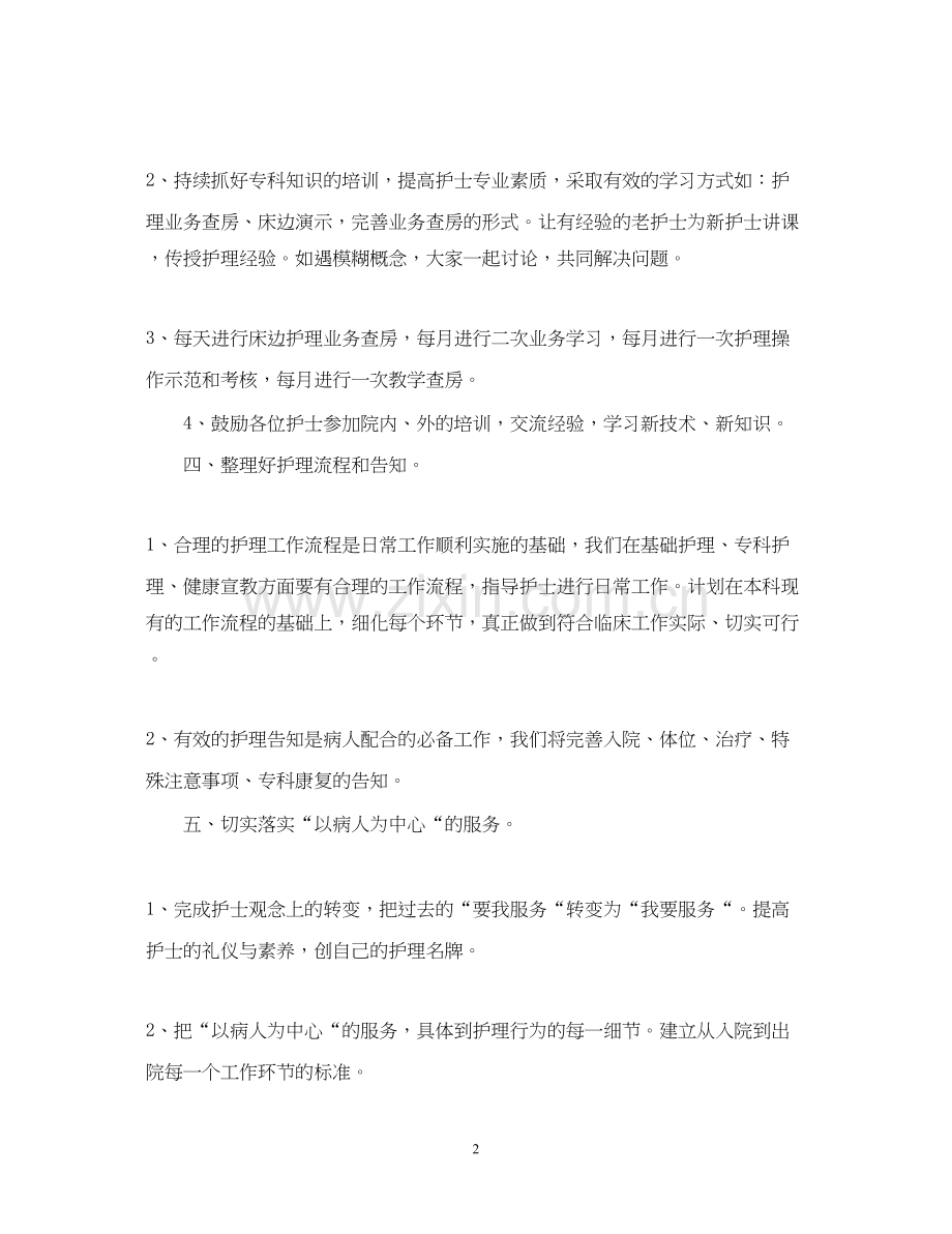 骨科护师工作计划范文.docx_第2页