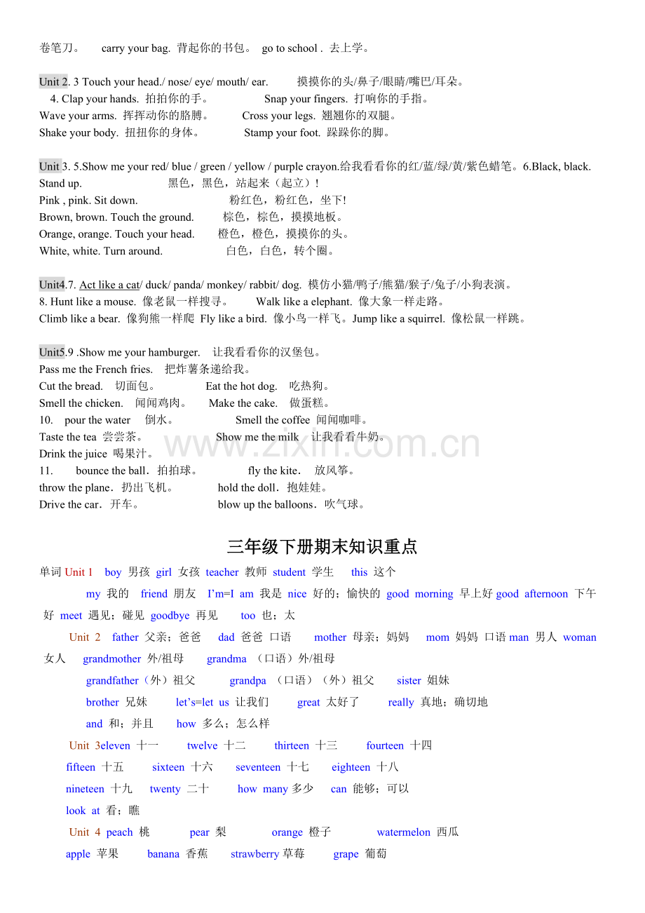 PEP小学三年级到六年级英语知识点汇总-精版.doc_第2页