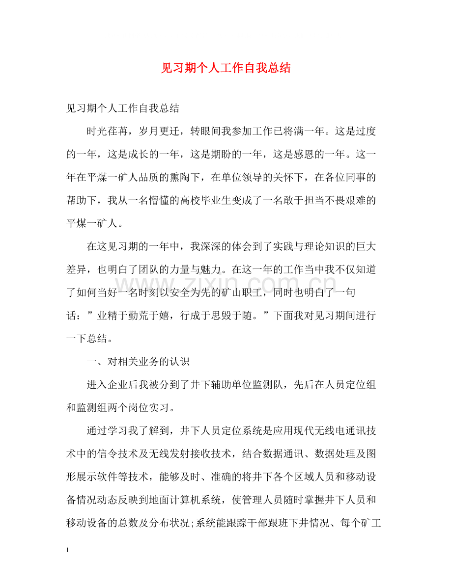 见习期个人工作自我总结.docx_第1页