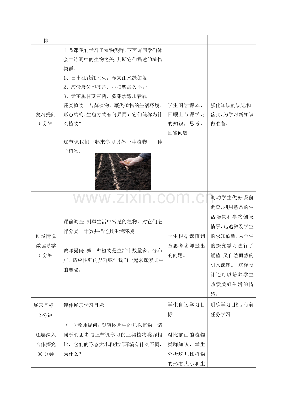 七年级生物上册 第一章 第一节 绿色植物的主要类群（种子植物）教案 （新版）济南版-（新版）济南版初中七年级上册生物教案.doc_第2页