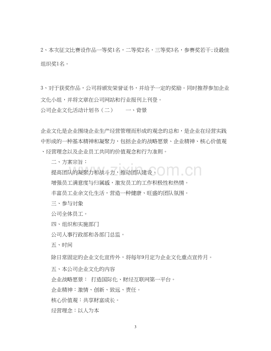 公司企业文化活动计划书.docx_第3页