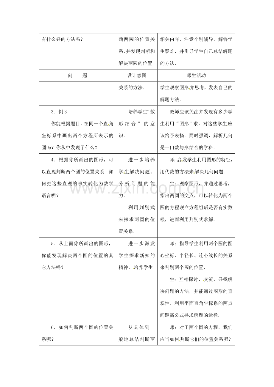 江苏省句容市后白中学九年级数学上册 圆与圆的位置关系教案1 新人教版.doc_第2页