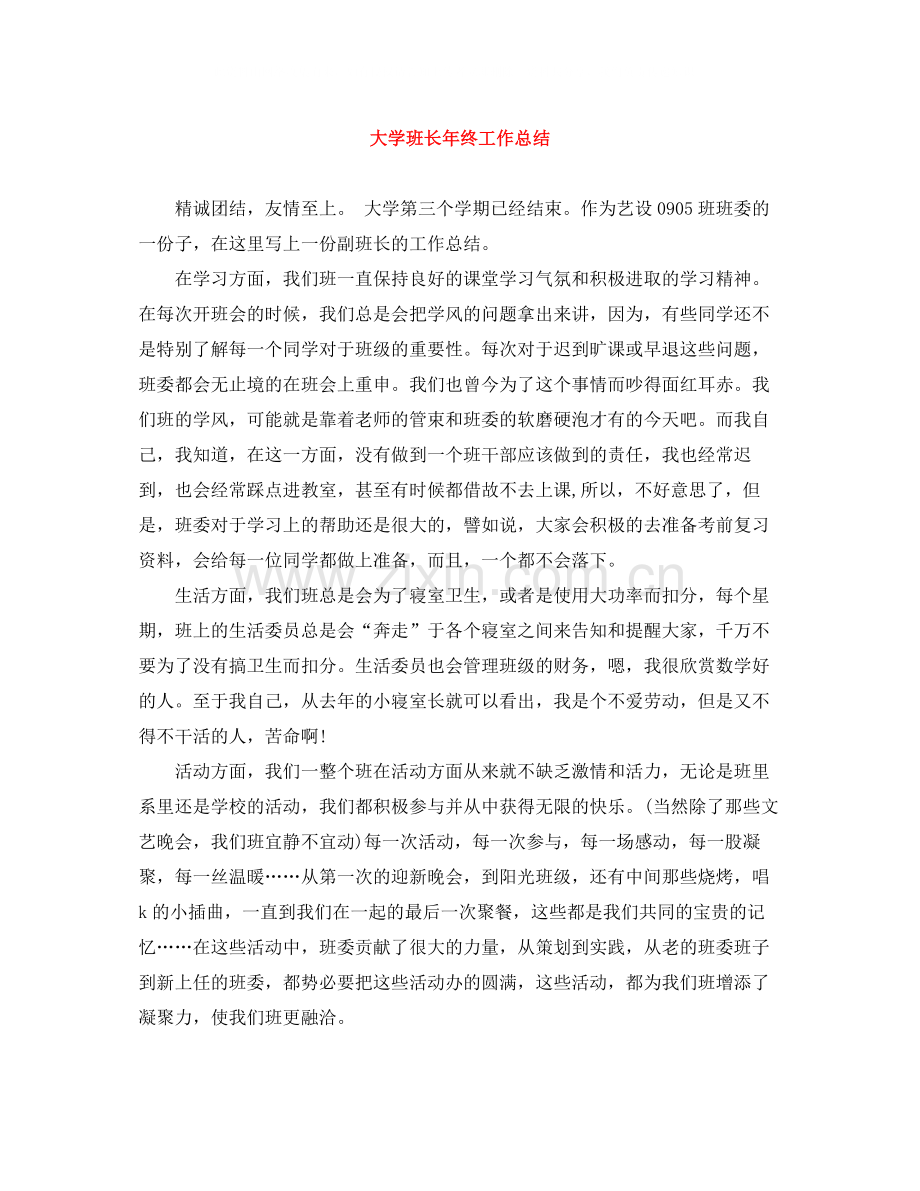 大学班长年终工作总结.docx_第1页