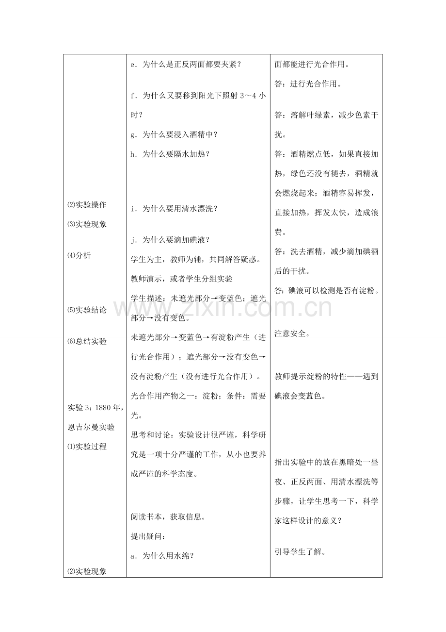 七年级生物上册 第4章 第1节 有机物从哪里来教案 苏科版-苏科版初中七年级上册生物教案.doc_第3页