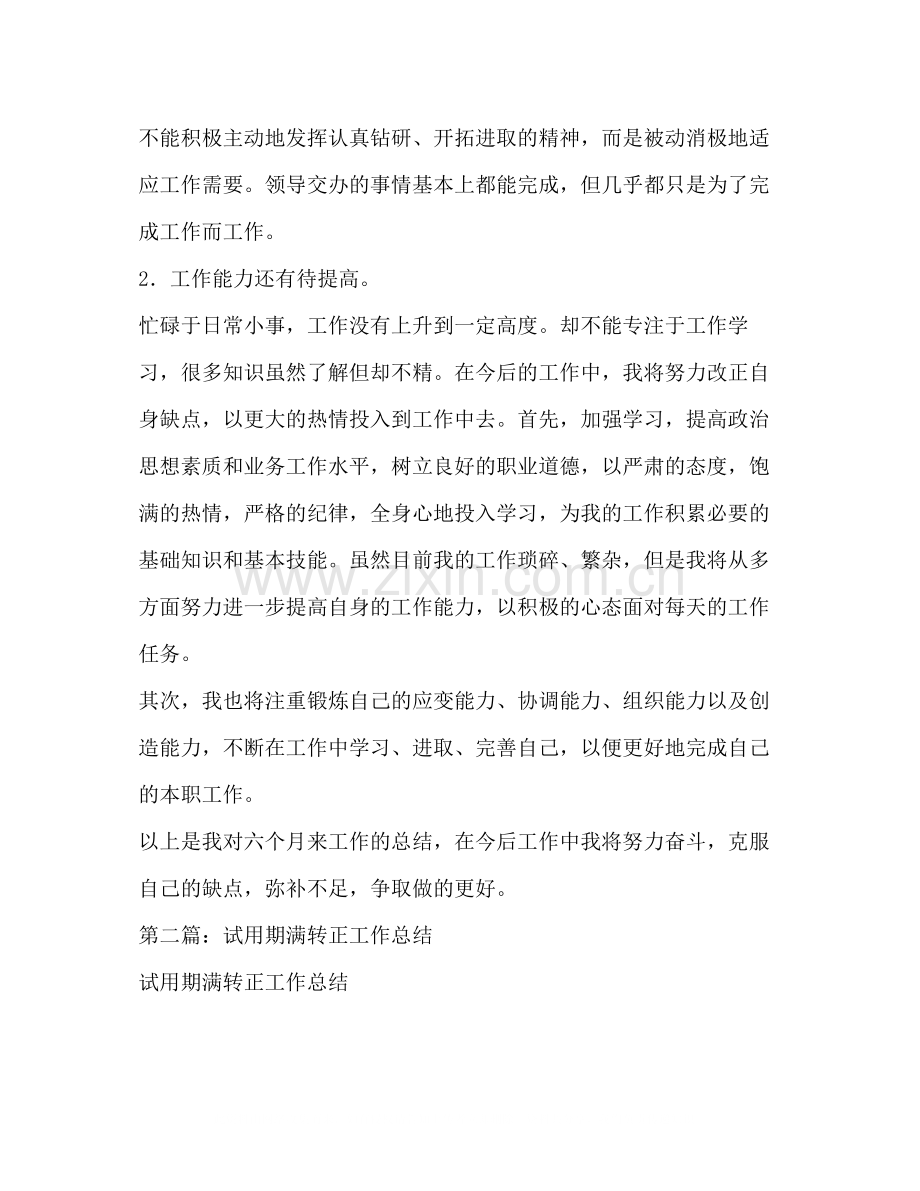 试用期满转正工作总结多篇).docx_第3页