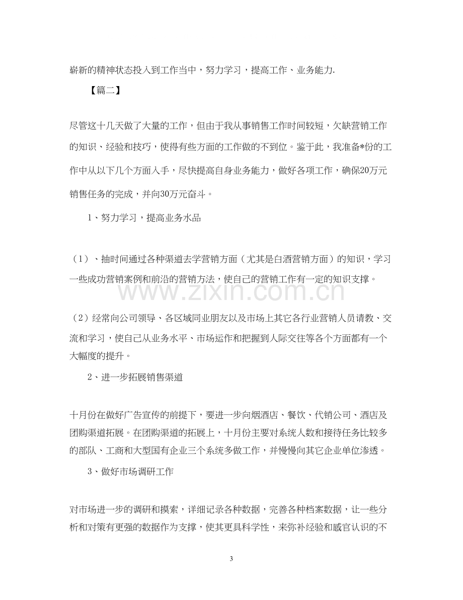 白酒业务员工作计划表范文.docx_第3页