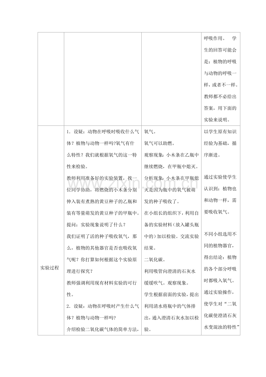 七年级生物上册 3.5.2《绿色植物的呼吸作用》教案 （新版）新人教版-（新版）新人教版初中七年级上册生物教案.doc_第3页