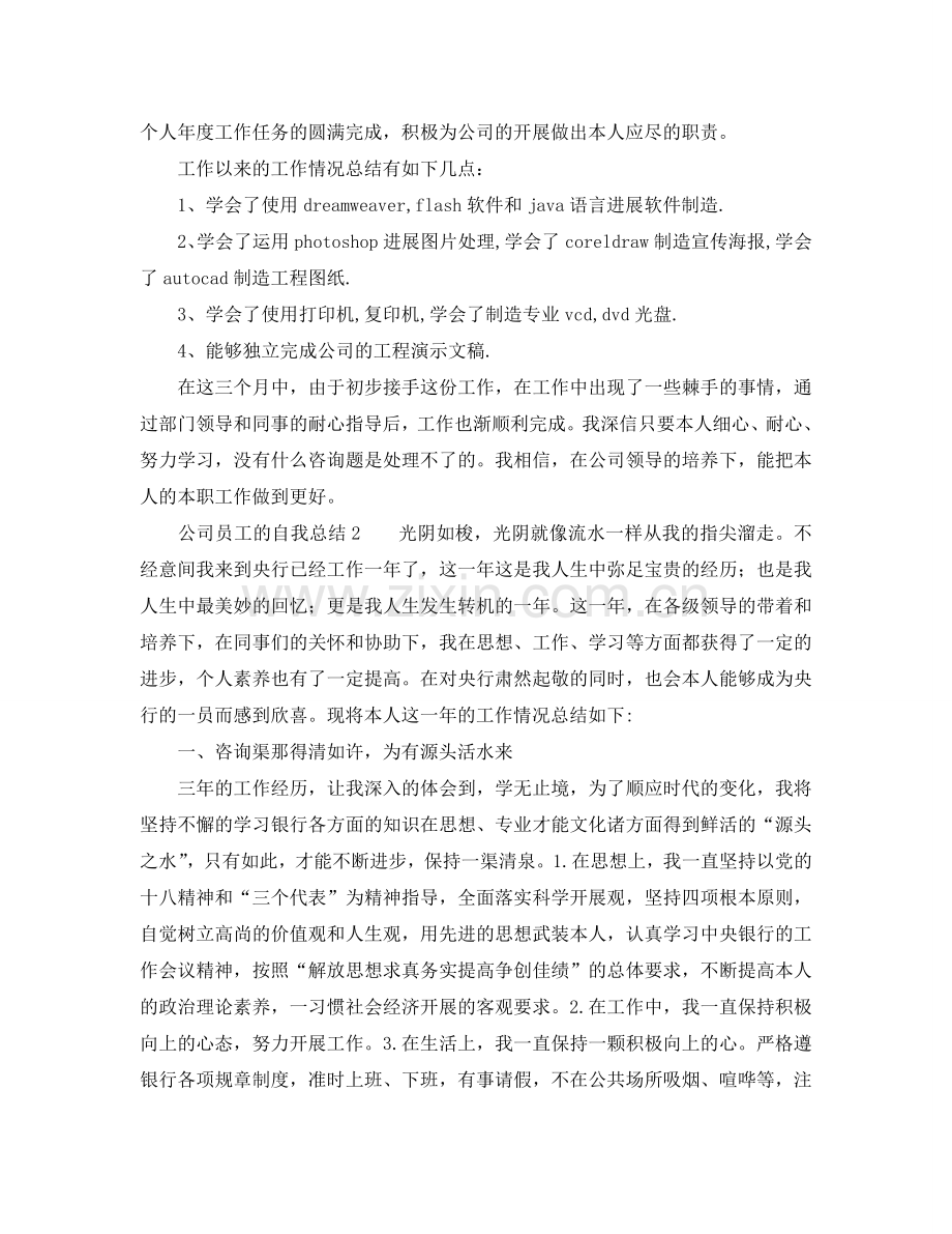 公司员工的自我参考总结（通用）.doc_第3页