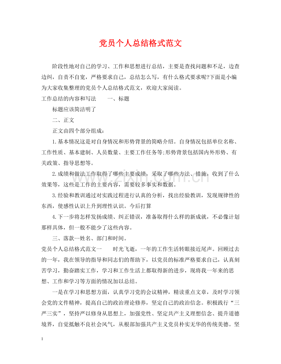 党员个人总结格式范文2.docx_第1页