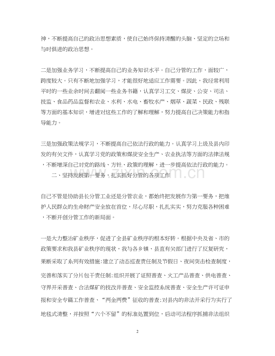 副县长个人工作总结与计划.docx_第2页