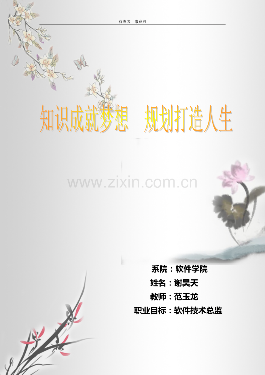 软件工程师职业生涯规划.doc_第1页