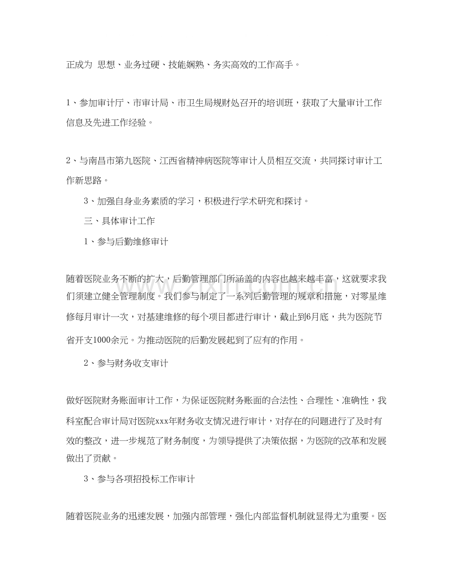 医院内部审计工作计划书模板.docx_第2页