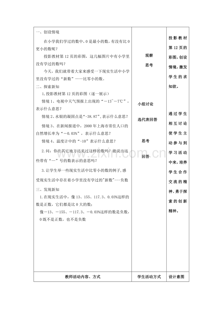 七年级数学上册 第2章 有理数 2.1 比0小的数教案1 苏科版-苏科版初中七年级上册数学教案.doc_第2页