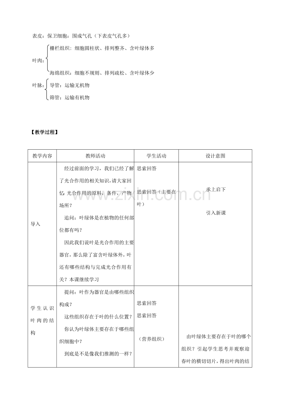 七年级生物上册 第5章 第1节 光合作用教案2 北师大版.doc_第2页