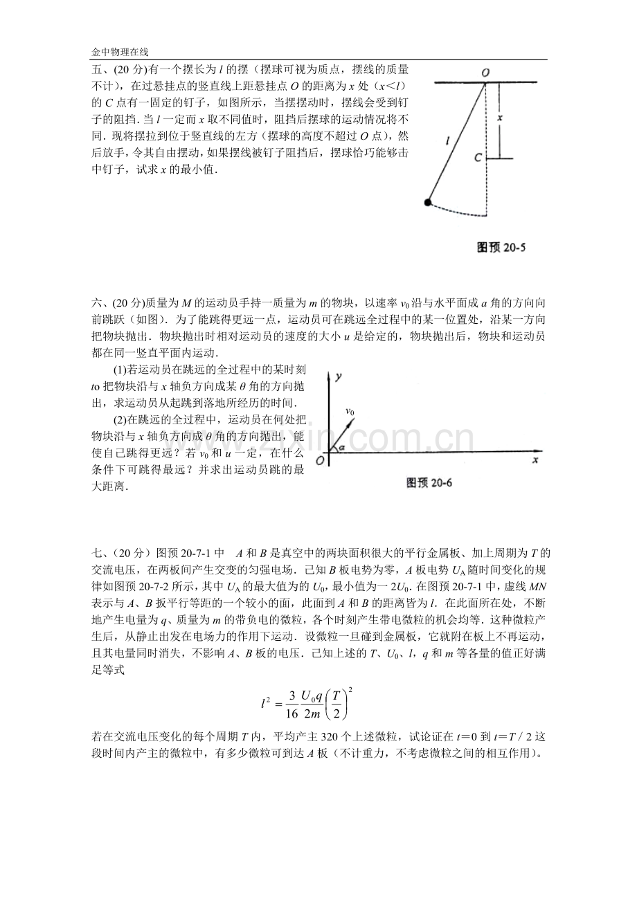 第20届全国中学生物理竞赛预赛试卷(2003年).doc_第2页