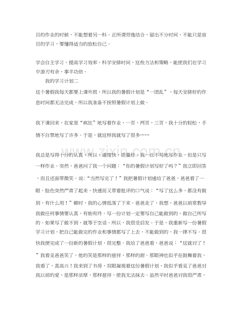 我的学习计划模板.docx_第2页