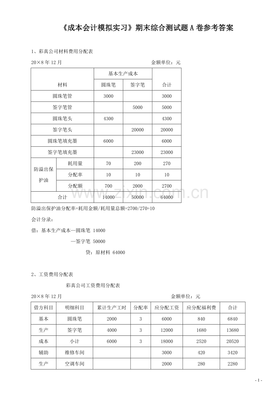 期末考试题A参考答案.doc_第1页