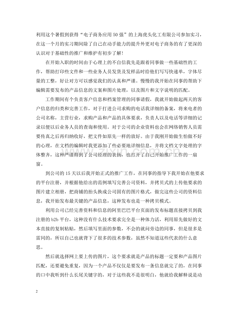 电子商务暑假实习总结报告.docx_第2页