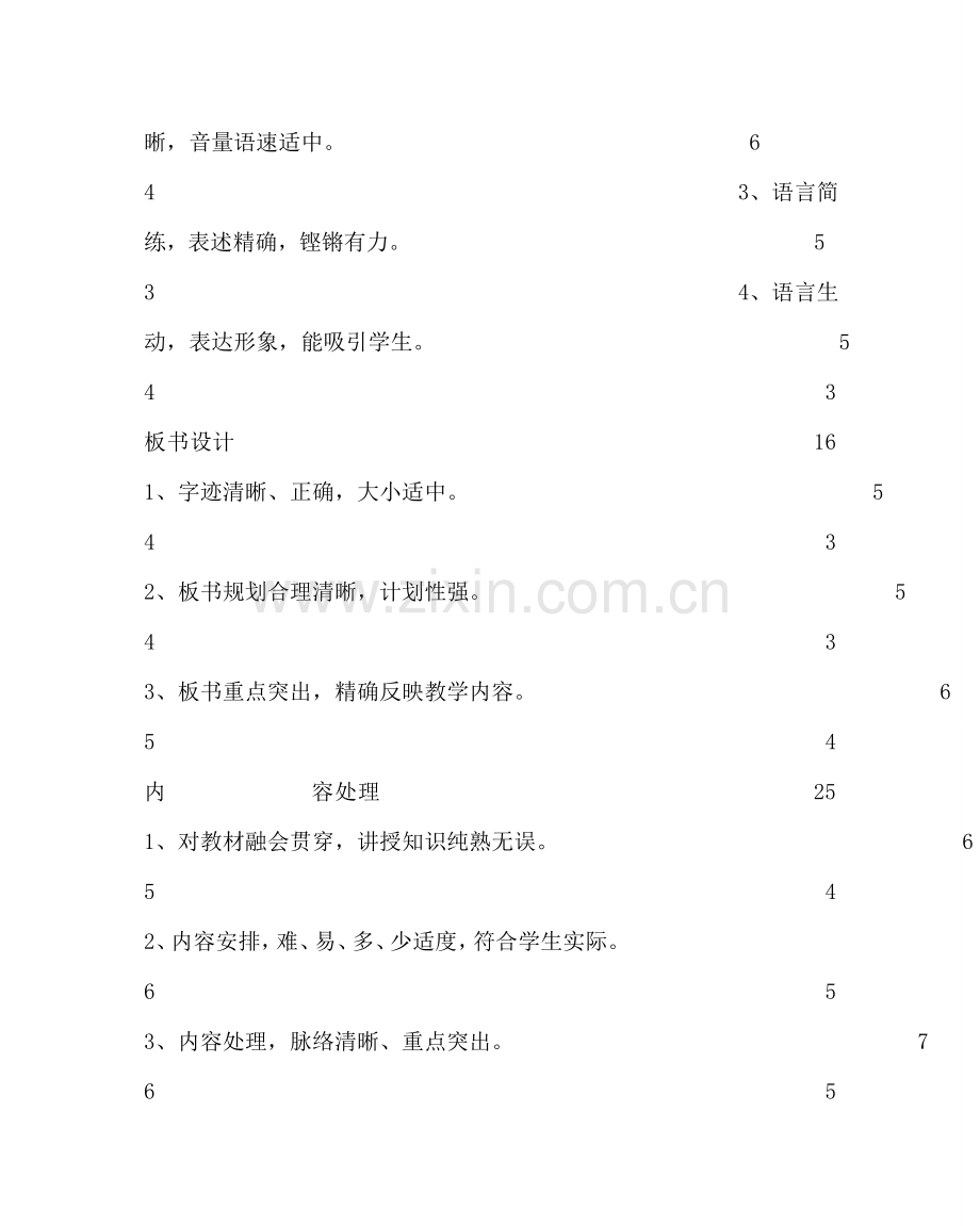 教导处范文青年教师教学基本功评课标准.doc_第2页