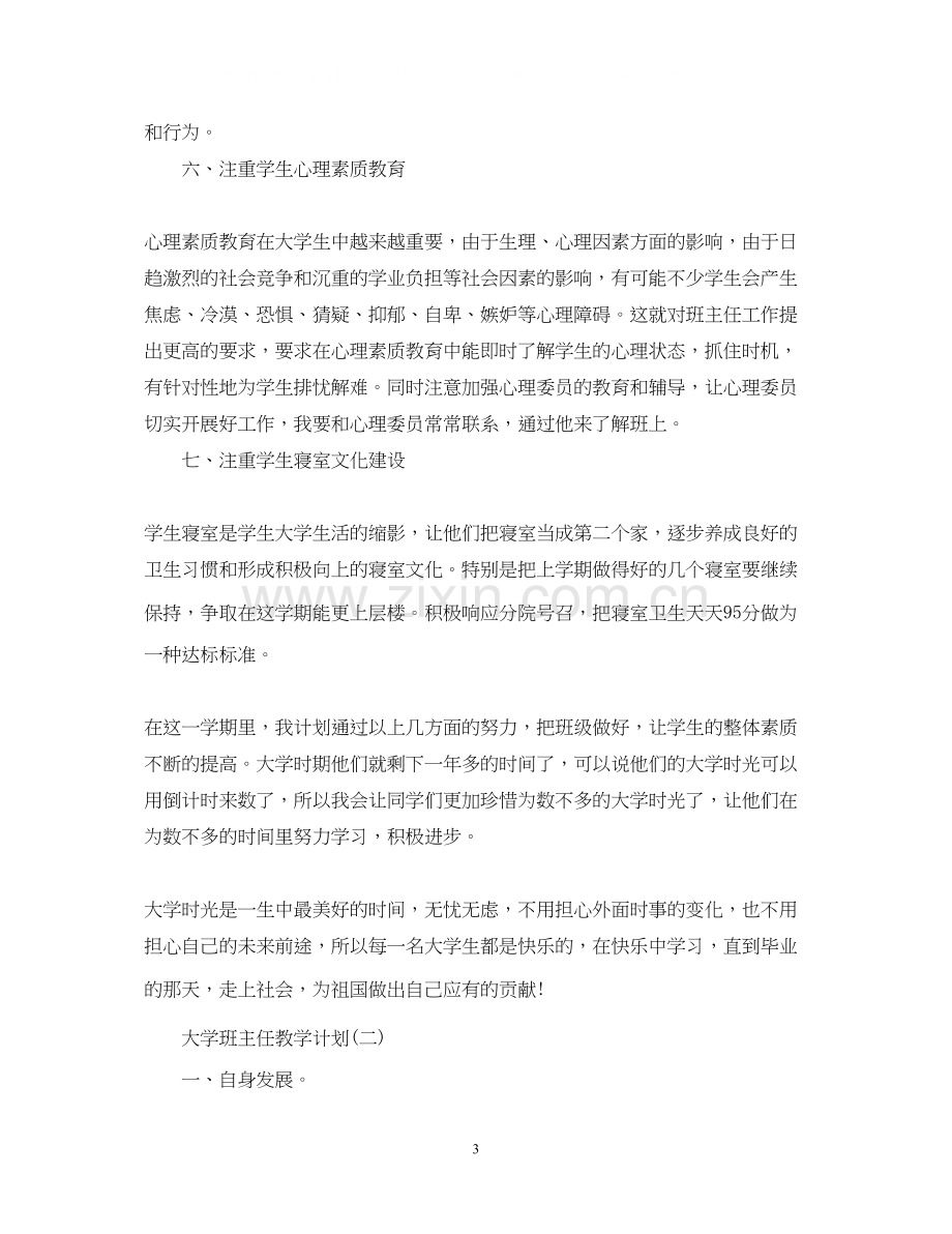 大学班主任教学计划.docx_第3页