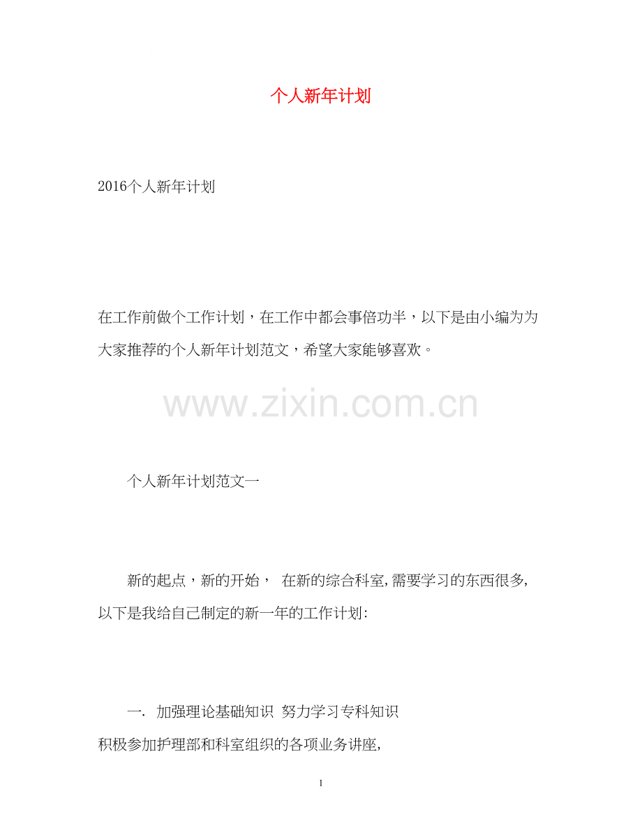 个人新年计划22.docx_第1页