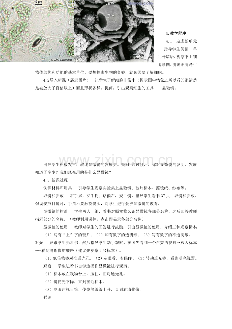 七年级生物上册 《练习使用显微镜》教学设计 人教新课标版.doc_第2页