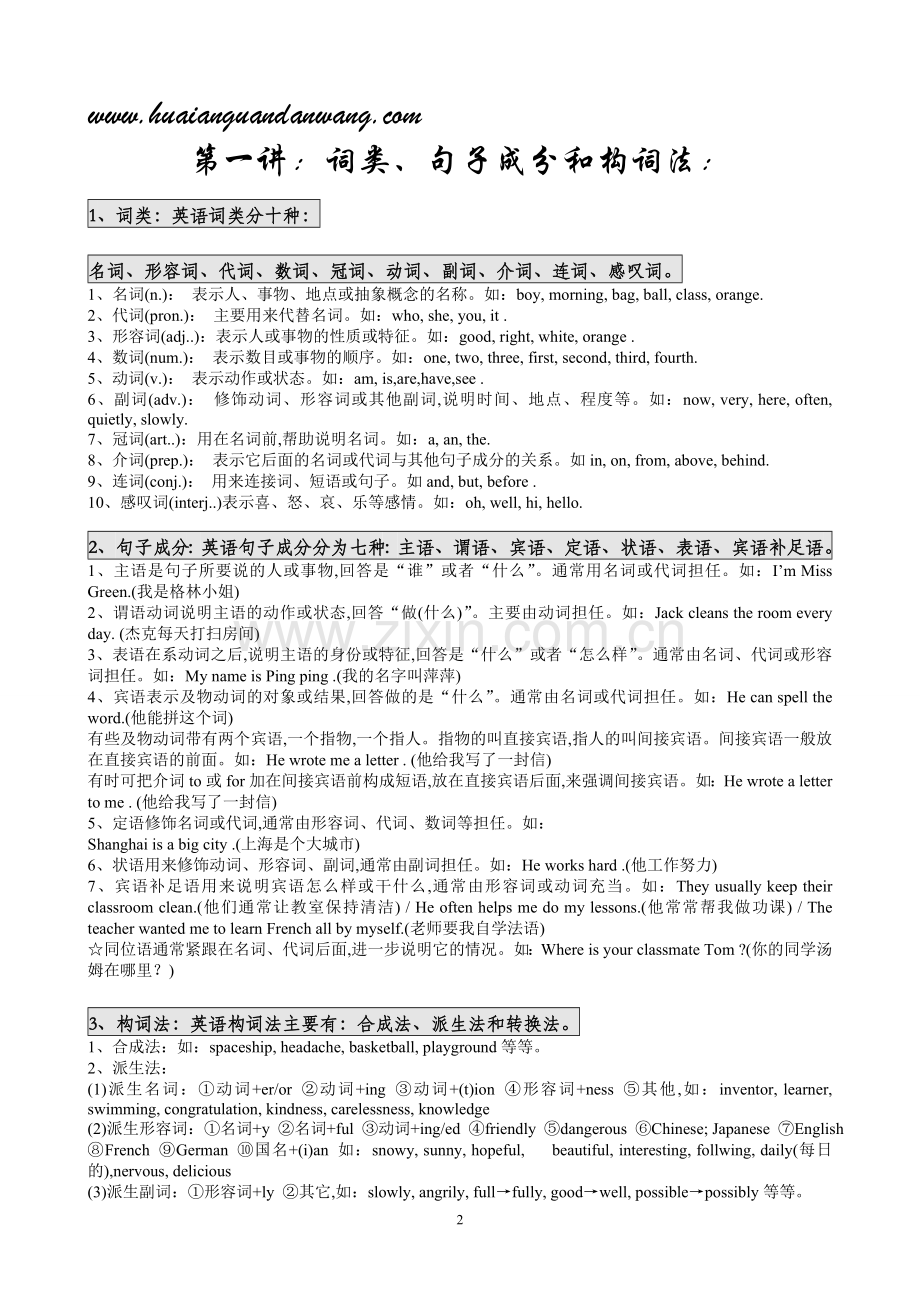 经典英语语法讲解及练习和答案.doc_第2页