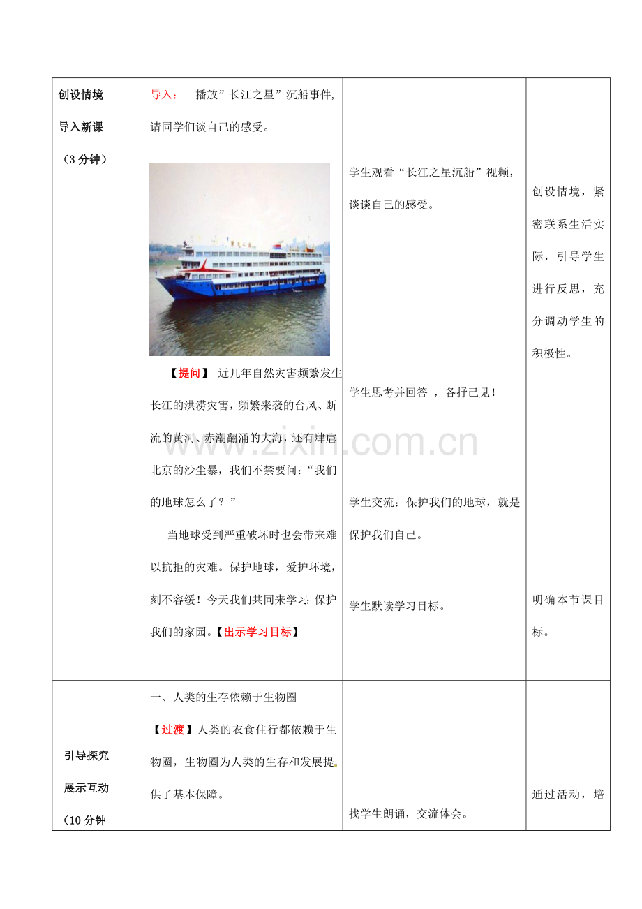 七年级生物下册 3.7.2 保护我们的家园教案 （新版）济南版-（新版）济南版初中七年级下册生物教案.doc_第2页