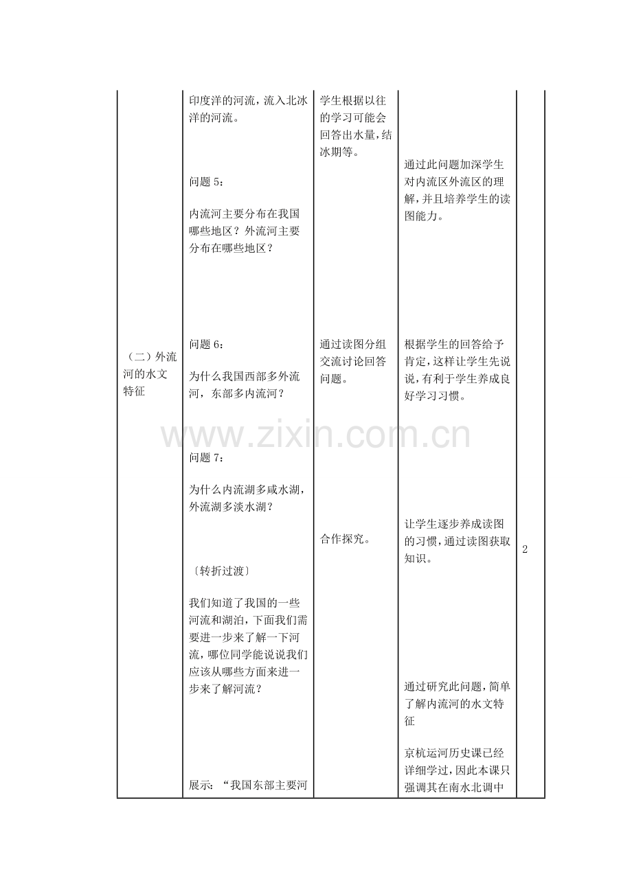 辽宁省沈阳市第四十五中学八年级地理上册 第二章 第三节河流和湖泊说课稿 新人教版.doc_第3页