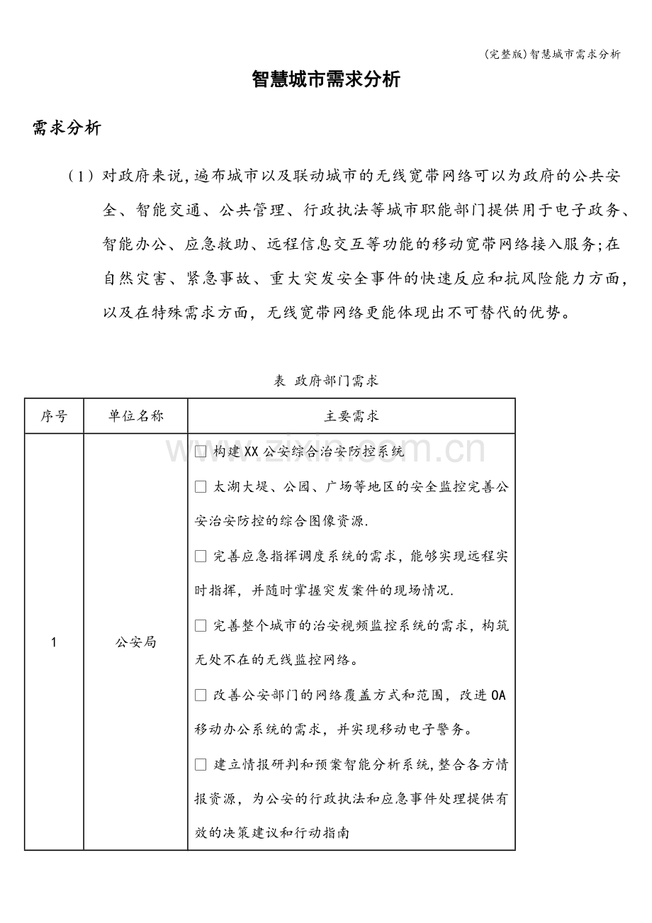 智慧城市需求分析.doc_第1页