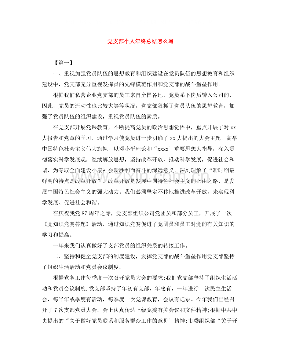 党支部个人年终总结怎么写.docx_第1页